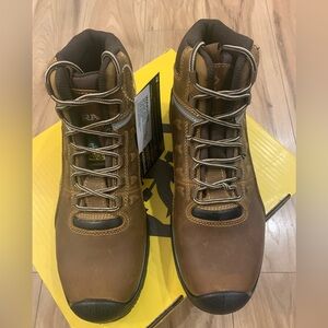 Men's Terra Findlay 6" Waterproof Composite Toe Safety Work Boot,Brown, 8M